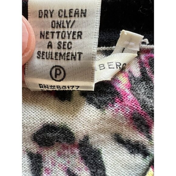 Diane von Furstenberg white pink black leopard wool cardigan M designer office - Picture 5 of 8